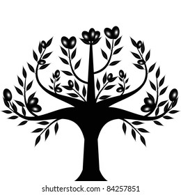 Abstrato oliveira isolada sobre fundo branco