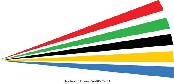 Cores olímpicas abstratas com alguma área de espaço de cópia e padrão reto 