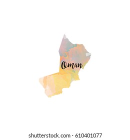 Abstract Oman map