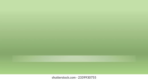 Abstract ombre gradient background or backdrop with vector white shelf for advert product