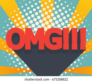 abstract omg background comic book pop art vector illustration