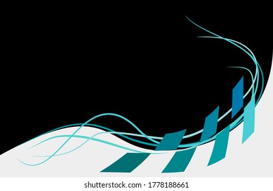 Abstract on black background in vector illustration