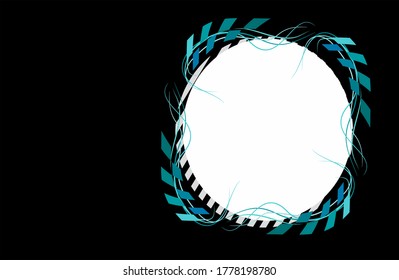 Abstract on black background in vector illustration