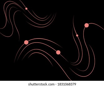 abstract on Black background in vector illustration