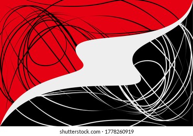 Abstract on black and red background in vector illustration