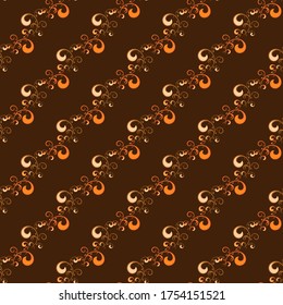 Resumen de patrón marrón sin costuras. Diseño de fondo gráfico de moda. Textura abstracta moderna y elegante. Diseñar una plantilla colorida para impresiones, textiles, papel pintado, sitio web, etc. Ilustración vectorial.