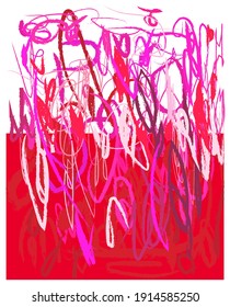 Resumen de la ilustración del vector de fondo rosa y rojo.