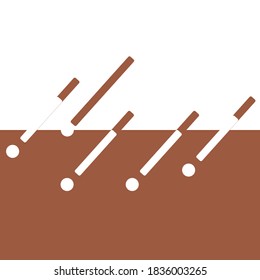 Abstrakte auf weißem braunem Hintergrund