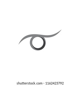 abstract one eye curves design logo vector