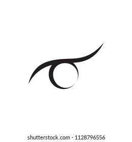 abstract one eye curves symbol vector