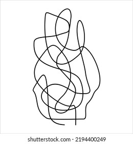 abstract one line doodle painting