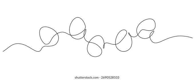 Dibujo Abstractas de una línea de huevo. Concepto de arte mínimo de la decoración de Pascua