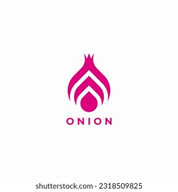 abstract onion logo design vector