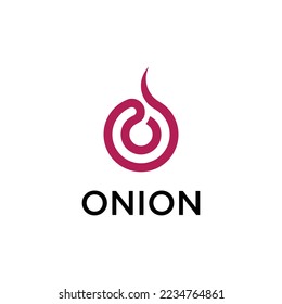 Abstract onion symbol, simple and modern, onion logo vector