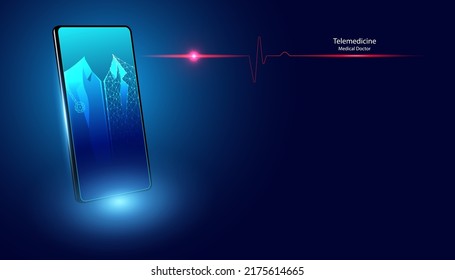 Abstract Online health Medical Services concept telemedicine linking health information health innovations In the treatment of diseases, drugs, vaccines.