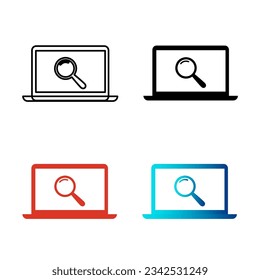 Abstract Online Research Silhouette Illustration, can be used for business designs, presentation designs or any suitable designs.