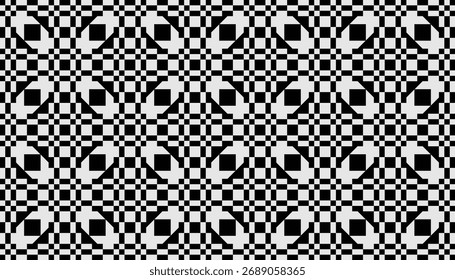 Abstractas diseño de Op Art con cuadrados repetitivos y Formas ovaladas