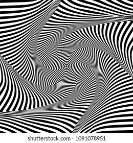 Abstract Op Art Design Illusion Rotation Stock Vector (Royalty Free ...