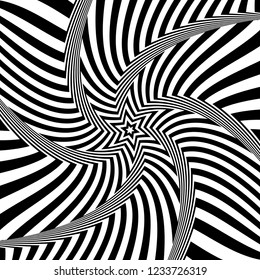 Illustration Vector Optical Illusion Spiral Tunnel Stock Vector ...