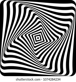 Abstract op art design. Lines pattern. Vector illustration.