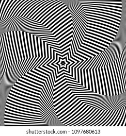 Abstract op art design. Lines texture. Vector illustration.