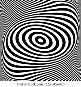 Abstract op art design. Lines texture. Vector art.