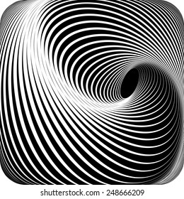 Abstract op art design. Vector art.