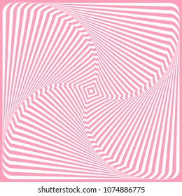 Abstract op art design. Whirl movement illusion. Vector illustration.
