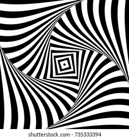 Abstract op art graphic design. Vector illustration.