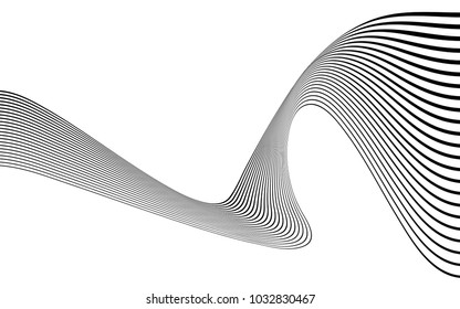 abstract op art wave