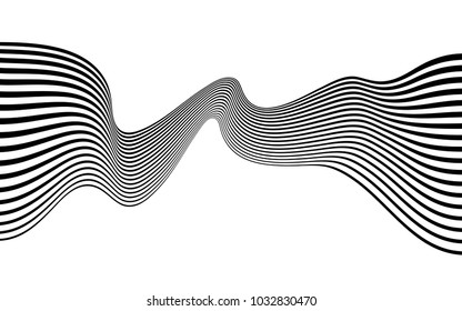 abstract op art wave