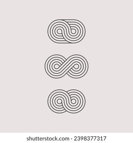 Abstract op-art element. Geometric elements for your project. Abstract futuristic geometric shape from black and white circles.