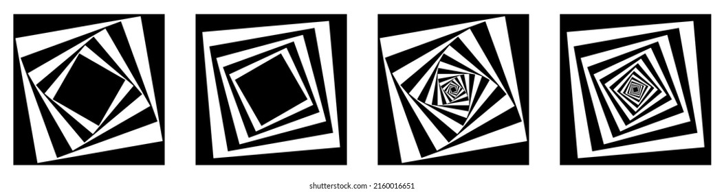 Abstract op-art element. Optical, visual art, artistic element illustration