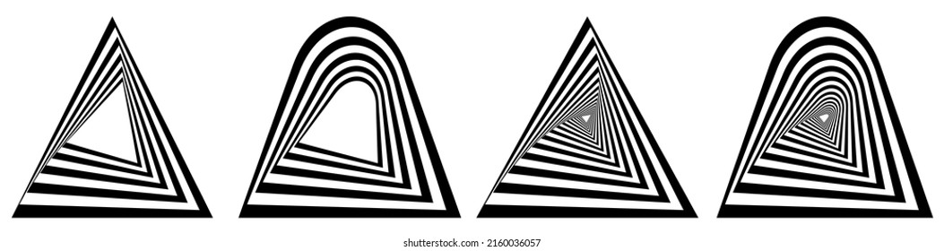 Abstract op-art element. Optical, visual art, artistic element illustration