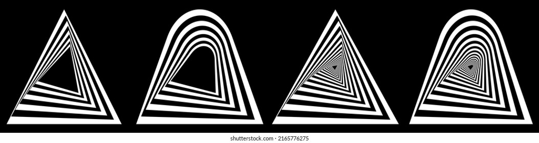 Abstract op-art element. Optical, visual art, artistic element illustration