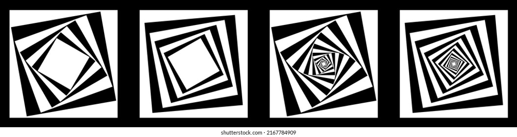 Abstract op-art element. Optical, visual art, artistic element illustration