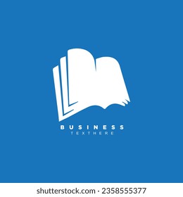Abstract open book logo design. Education paper book logo for your brand or business