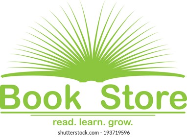 Abstract open book silhouette with sample text. eps10