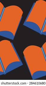 Abstract open books in seamless background pattern