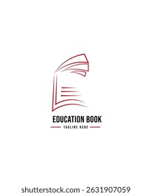 Abstract open education book logo, Education logo template design concept