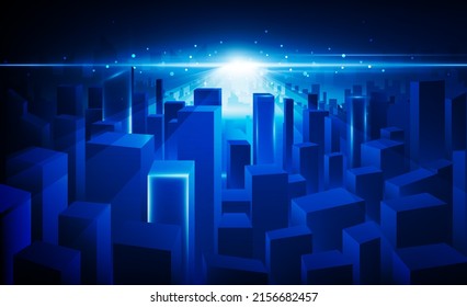 Abstract Open Key Door Light Out Business City Hitech Communication Concept Innovation Background, Vector Design