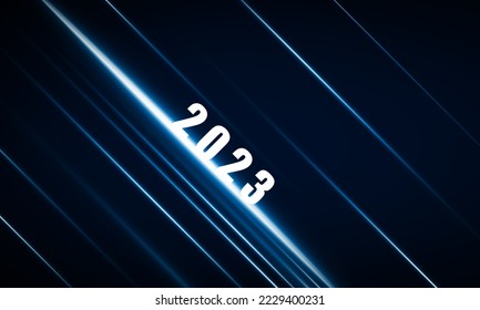 Abstrakte offene Tür Licht aus 2023 Business High-Tech-Kommunikationskonzept Innovationshintergrund, Vektordesign