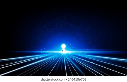 Abstractas abierto Puerta clave Luz de fondo de tecnología de negocios Hitech concepto de comunicación fondo de innovación, diseño de Vector