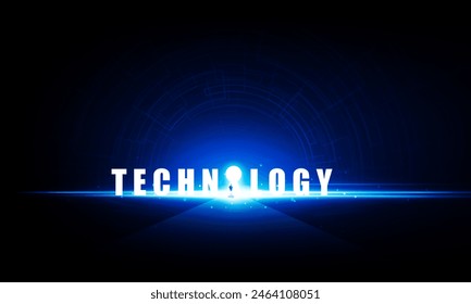 Abstract open Key Door Light out business  technology background Hitech communication concept innovation background, vector design