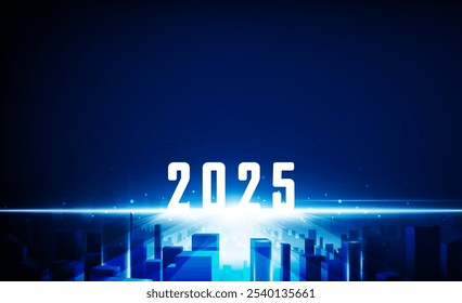 Abstrato aberto porta chave luz fora negócio Cidade de nova tecnologia 2025 Hitech conceito inovação fundo, projeto de vetor