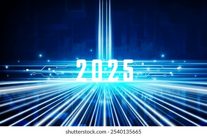 Abstrato aberto porta chave luz fora negócio Cidade de nova tecnologia 2025 Hitech conceito inovação fundo, projeto de vetor