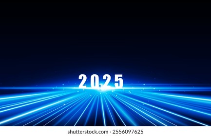 Abstract open Key Door Light out 2025 city business Light out success background Hitech communication concept innovation background, vector design