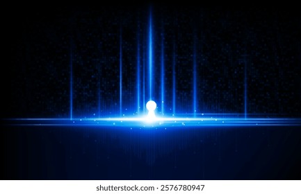 Abstract open Key Door Light out business digital city Hitech communication concept innovation background, vector design