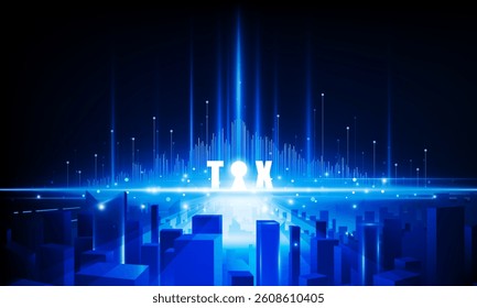 Abstract open Key Door Light out business digital city Hitech communication concept innovation background, vector design