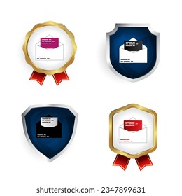 Abstract Open Mail Badge and Label Collection, can be used for business designs, presentation designs or any suitable designs.